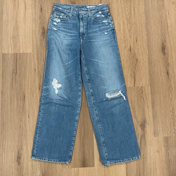 Ag Adriano Goldschmied High Rise Baggy Straight Jeans The Tomas Size 26 - Picture 3 of 6